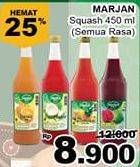 Promo Harga MARJAN Syrup Squash All Variants 450 ml - Giant