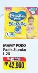 Promo Harga Mamy Poko Pants Xtra Kering L20 20 pcs - Alfamart