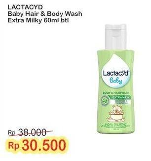 Promo Harga Lactacyd Baby Body & Hair Wash Ekstra Milky 60 ml - Indomaret