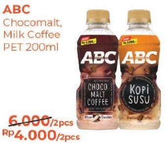 Promo Harga ABC Minuman Kopi Choco Malt Coffee, Milk Coffee 200 ml - Alfamart