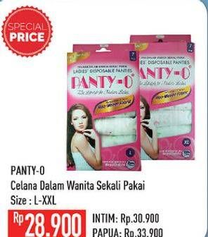 Promo Harga PANTY-O Ladies Disposable Panties XL, XXL, L  - Hypermart