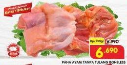 Promo Harga Ayam Paha Boneless per 100 gr - Superindo