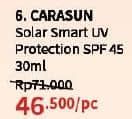 Carasun Solar Smart UV Protector Spf 45 30 ml Diskon 34%, Harga Promo Rp46.500, Harga Normal Rp71.000