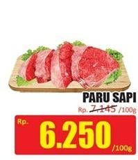 Promo Harga Paru Sapi per 100 gr - Hari Hari