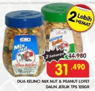 Promo Harga DUA KELINCI Kacang Mix Nut, Lofet 125 gr - Superindo