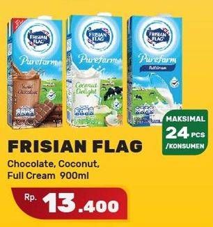 Promo Harga FRISIAN FLAG Susu UHT Purefarm Coconut Delight, Full Cream, Swiss Chocolate 900 ml - Yogya