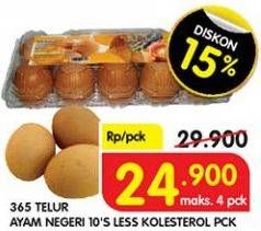 Promo Harga 365 Telur Ayam Negeri 10 pcs - Superindo