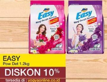 Promo Harga ATTACK Easy Detergent Powder Sparkling Blooming, Purple Blossom 1200 gr - Yogya