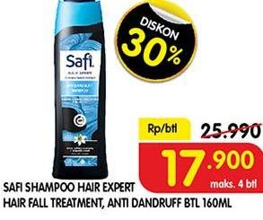 Promo Harga SAFI Shampoo Hair Expert, Hair Fall, Anti Dandruff 160 ml - Superindo