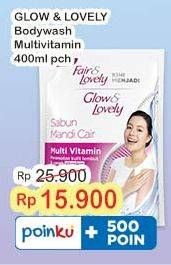 Promo Harga Glow & Lovely (fair & Lovely) Body Wash Multivitamin Kecuali 400 ml - Indomaret