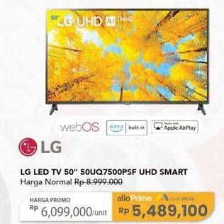 Promo Harga LG UQ7500 UHD TV 50UQ7500PSF 50 Inch  - Carrefour