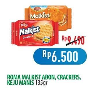 Promo Harga Roma Malkist Abon, Crackers, Keju Manis 120 gr - Hypermart