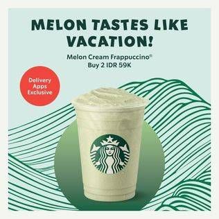 Promo Harga Starbucks Melon Cream Frappuccino  - Starbucks