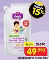 Promo Harga Sleek Baby Bottle, Nipple and Accessories Cleanser 900 ml - Superindo