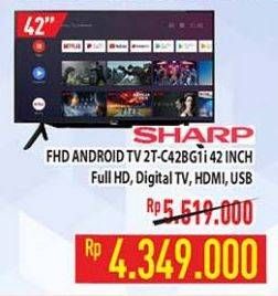 Promo Harga SHARP 2T-C42BG1i | Full HD Android TV 42"  - Hypermart