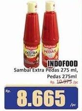 Promo Harga Indofood Sambal Ekstra Pedas, Pedas 275 ml - Hari Hari