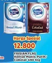 Promo Harga FRISIAN FLAG Susu Kental Manis Cokelat, Putih 490 gr - Indomaret