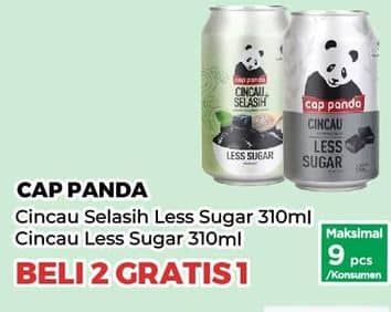 Promo Harga Cap Panda Minuman Kesehatan Cincau Selasih Less Sugar, Cincau Less Sugar 310 ml - Yogya