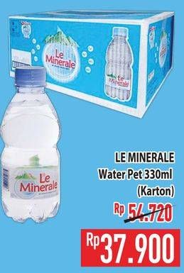 Promo Harga Le Minerale Air Mineral per 24 botol 330 ml - Hypermart