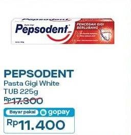 Promo Harga Pepsodent Pasta Gigi Pencegah Gigi Berlubang White 225 gr - Indomaret