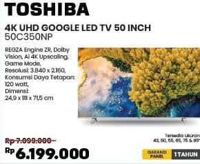 Promo Harga Toshiba 50C350NP 50" 4K Google TV  - COURTS