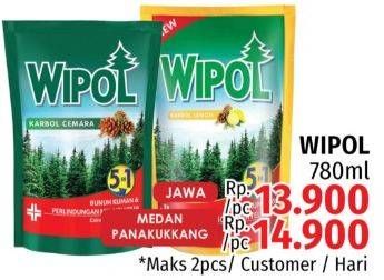 Promo Harga WIPOL Karbol Wangi 780 ml - LotteMart