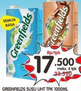 Promo Harga Greenfields UHT All Variants 1000 ml - Superindo