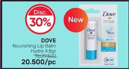 Promo Harga Dove Nourishing Lip Care Hydro Lip Balm 4 gr - Guardian