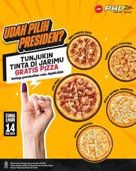 Promo Harga Tunjukin tinta di jarimu GRATIS PIZZA  - Pizza Hut