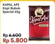 Promo Harga KAPAL API Kopi Bubuk Special 65 gr - Indomaret