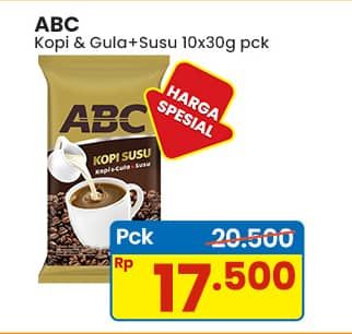 Promo Harga ABC Kopi Susu per 10 sachet 30 gr - Indomaret