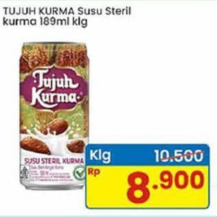 Promo Harga Tujuh Kurma Susu Steril Kurma 200 ml - Indomaret