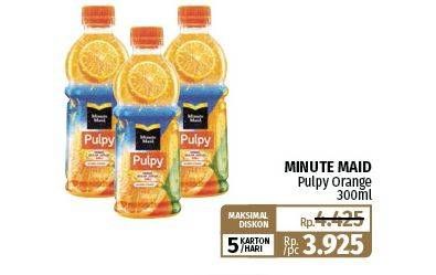 Promo Harga Minute Maid Juice Pulpy Orange 300 ml - Lotte Grosir