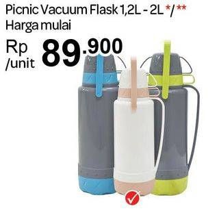 Promo Harga Vacuum Flask 1,2L - 2L  - Carrefour