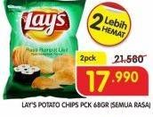 Promo Harga LAYS Snack Potato Chips All Variants per 2 pcs 68 gr - Superindo