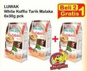 Promo Harga Luwak White Koffie per 6 sachet 30 gr - Indomaret