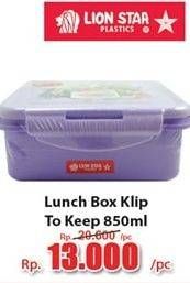 Promo Harga LION STAR Lunch Box Klip To Keep 850 ml - Hari Hari