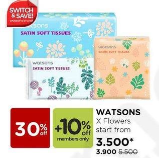 Promo Harga WATSONS X-Flower Facial Tissue  - Watsons