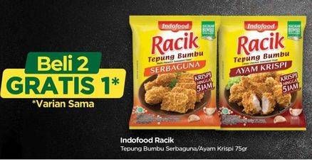 Promo Harga Indofood Racik Tepung Bumbu Serbaguna, Ayam Krispi 75 gr - TIP TOP