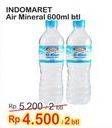 Promo Harga INDOMARET Air Mineral per 2 botol 600 ml - Indomaret