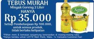 Promo Harga Tebus Murah Minyak Goreng 2 liter  - LotteMart