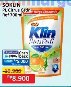 Promo Harga So Klin Pembersih Lantai Citrus Garden 700 ml - Alfamart