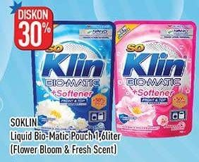 Promo Harga So Klin Biomatic Liquid Detergent +Softener Front Top Load Flower Bloom, +Softener Front Top Load Fresh Scent 1600 ml - Hypermart