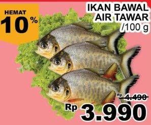 Promo Harga Ikan Bawal Tawar per 100 gr - Giant