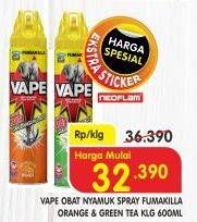 Promo Harga FUMAKILLA VAPE Aerosol Orange, Green Tea 600 ml - Superindo