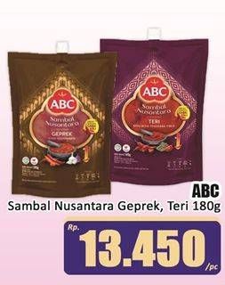 Promo Harga ABC Sambal Nusantara Geprek, Teri 180 gr - Hari Hari