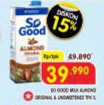 Promo Harga SANITARIUM So Good Almond Milk Original, Unsweetened 1000 ml - Superindo
