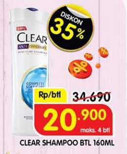 Promo Harga Clear Shampoo 160 ml - Superindo