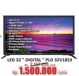 Promo Harga Polytron PLD 32V1853 Digital LED TV  - Hari Hari