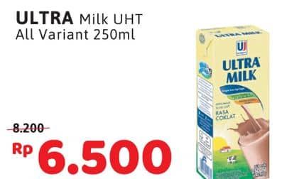 Promo Harga Ultra Milk Susu UHT All Variants 250 ml - Alfamidi